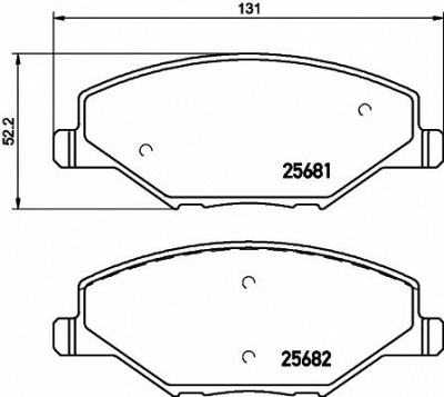 HELLA PAGID 8db355020521 -  Комплект тормозных колодок, дисковый тормоз